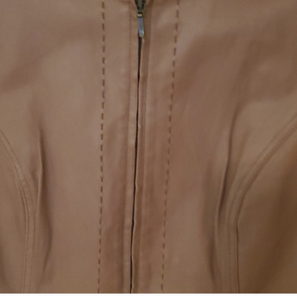 Coldwater Creek Tan Leather Jacket - Picture 3 of 4
